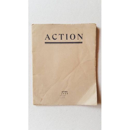 Action Avril 1920 - Revue Art Et Philosophie