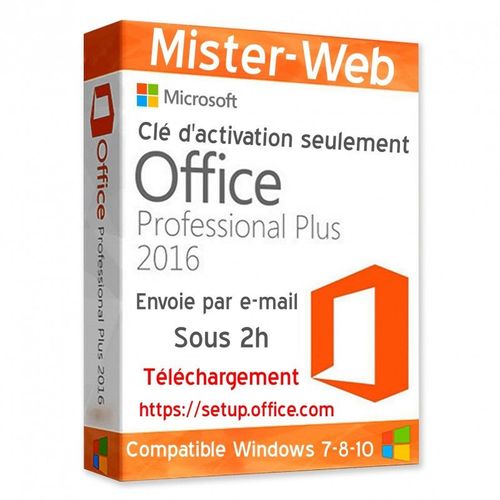 Activation original pour Microsoft Office Pro Plus 2016 seulement la cl pas de CD envoie par e-mail