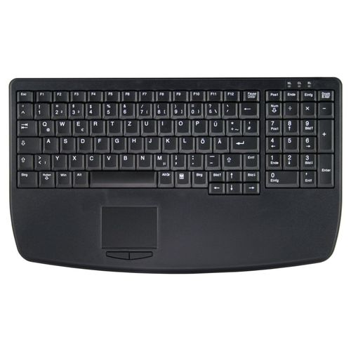 Active Key AK-7410-G Tastiera Fullsize USB QWERTZ Tedesco con Touchpad Nero