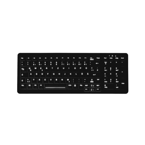 Active Key AK-C7000 Tastiera USB QWERTZ Tedesca Retroilluminata Nera per Uso Medico