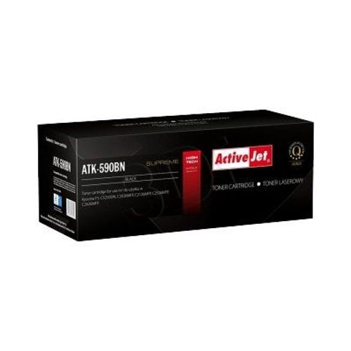 Activejet Atk-590bn Supreme Version - Schwarz - Tonerpatrone (Entspricht: Kyocera Tk-590k ) - Fr Kyocera Fs-C2026, Fs-C2126; Ecosys M6023, M6026, M6526, P6026; Fs-C5250