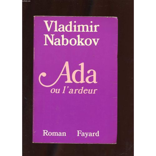 Ada Ou L'ardeur   de vladimir nabokov