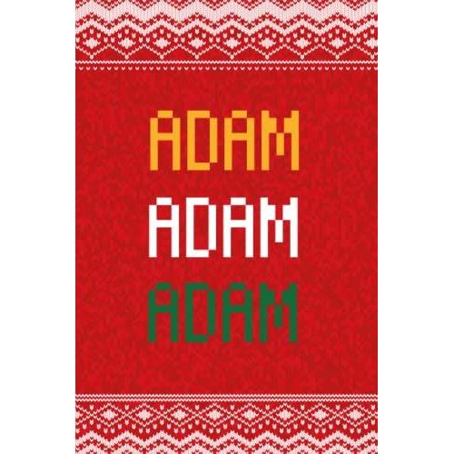 Adam: Personalized Writing Journal For Men Christmas Themed, Multi Colored (Custom Name Journal, Blank Journal, Write In Notebook, Knitted Pattern) Of Size 6x9 100 Pages For Adam   de Publishing By Lucas, Name Personalized  Format Broch 