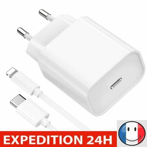 Adaptateur 20W Chargeur Cable USB-C Rapide Pour iPhone 13/12/11/XR/Xs/Max/8/7