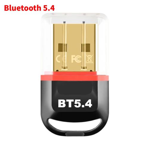 Adaptateur Bluetooth USB Bluetooth 5.4 5.3 pour PC Dongle Adaptador souris sans fil Keyborad rcepteur Audio de musique transmetteur USB - Type BT 5.4 Red