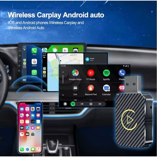 Adaptateur Carplay Sans Fil Bluetooth 5.0, Apple, Ios, Android, Auto, Smart Usb, Plug And Play, Havel, Kia, Volvo, Audi, Mg, Vw, 2 En 1