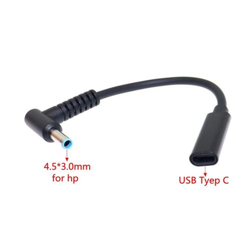 Adaptateur d'alimentation USB 3.1 Type C PD,convertisseur DC,connecteur de prise,cble 5.5x2.5mm mle pour ordinateur portable Bali Toshiba - Type 4.5-3.0mm (for hp)