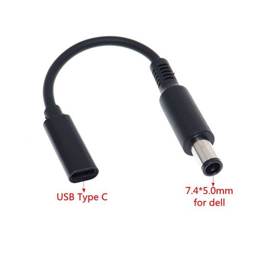 Adaptateur d'alimentation USB 3.1 Type C PD,convertisseur DC,connecteur de prise,cble 5.5x2.5mm mle pour ordinateur portable Bali Toshiba - Type 7.4-5.0mm (for dell)
