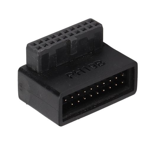 Adaptateur D'extension USB 3.0 19/20 Broches Mle 90 Degrs vers Femelle, Connecteur Coud 90 Degrs vers Le Haut pour Carte Mre Carte Mre(PH19B intgrale)