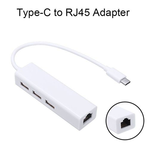 Adaptateur de cble USB-C vers Ethernet, Type C, Thunderbolt 3 vers RJ45, rapide, Hub 100, carte rseau