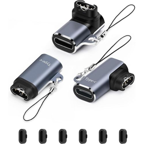 Adaptateur De Charge De Montre,Adaptateur Usb C Femelle  Mle Port De Charge Compatible Avec Garmin Fenix 7/7s/7x/6/6x/6s,Etc.,Chargeur De Montre De Type C(Mix*3)