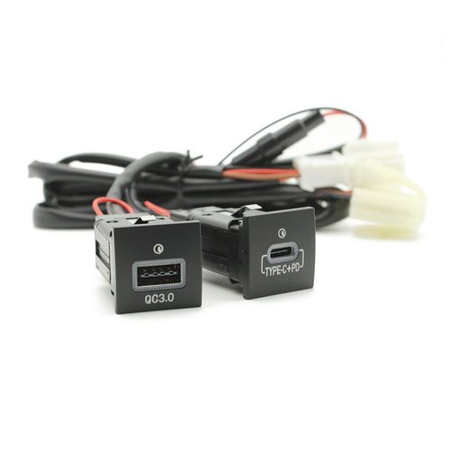 Adaptateur de charge de tlphone de voiture,chargeur USB PD,charge rapide QC3.0,bouton de sortie pour VW Golf 6 MK6 - USB and PD