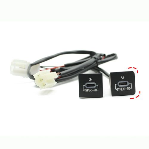 Adaptateur de charge de tlphone de voiture,chargeur USB PD,charge rapide QC3.0,bouton de sortie pour VW Golf 6 - PD and PD-right