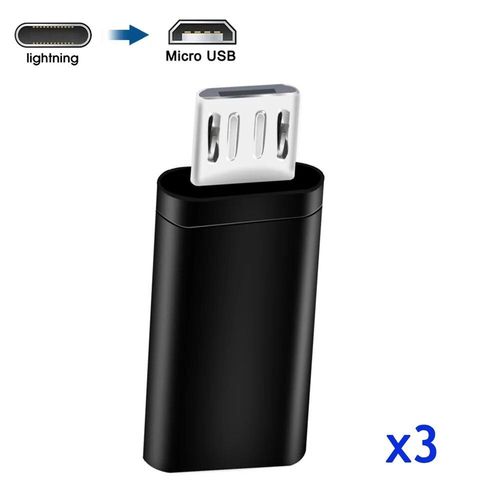 Adaptateur De Chargeur De Tlphone Portable Pour Ios,Connecteur Mle,Convertisseur De Cble,Femelle Vers Usb C,Android,Apple Iphone 14 13 Pro Max - Type 3pcs Ios To Micro