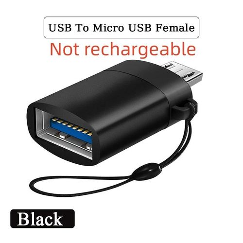 Adaptateur De Chargeur Usb 3.0 Vers Type C,Connecteur Otg,Type-C Vers Usb Mle Vers Micro Usb,Convertisseur Adaptateur Pour Pc,Macbook,Voiture,Usb C,Isub - Type Black B