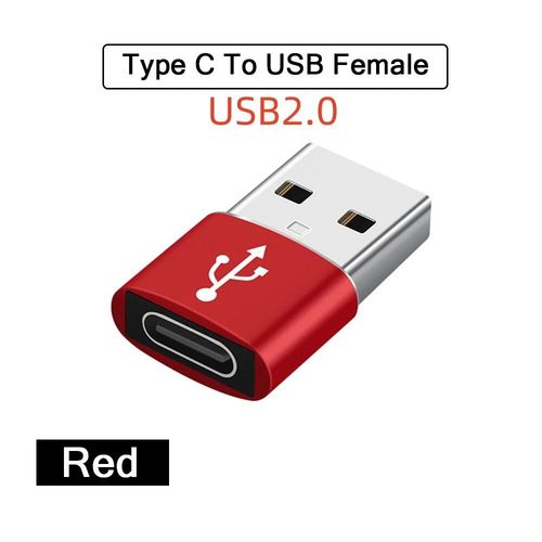 Adaptateur De Chargeur Usb 3.0 Vers Type C,Connecteur Otg,Type-C Vers Usb Mle Vers Micro Usb,Convertisseur Adaptateur Pour Pc,Macbook,Voiture,Usb C,Isub - Type Red D