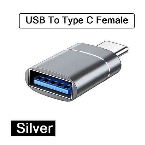 Adaptateur De Chargeur Usb 3.0 Vers Type C,Connecteur Otg,Type-C Vers Usb Mle Vers Micro Usb,Convertisseur Adaptateur Pour Pc,Macbook,Voiture,Usb C,Isub - Type Silver C