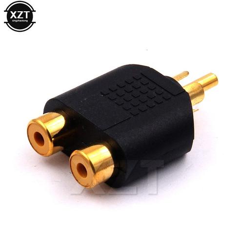 Adaptateur de connecteur Audio, 3.5mm  RCA Lotus Head 3.5, 10 pices/lot, haute qualit, double RCA