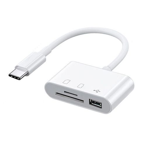Adaptateur de type C TF CF SD Lecteur de carte mmoire OTG ampa er Compact Flash USB-C pour IPad Pro Huawei Macbook Samsung Xiaomi Cardreader - Type White type c-7cm #A