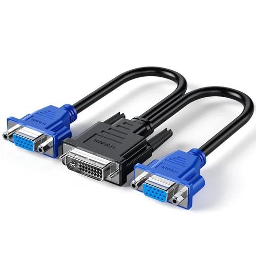 Adaptateur DVI 24 + 5 vers double vga,ligne dvi vers 2vga 600,divis en deux - Type 25CM #A