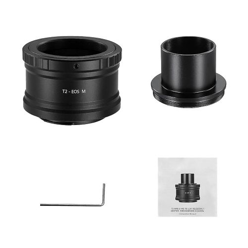 Adaptateur EF vers T2 Ladaptateur dobjectif de tlescope de 1,25 po pour longue-vue de tlescope M200 connecte votre appareil photo au tlescope