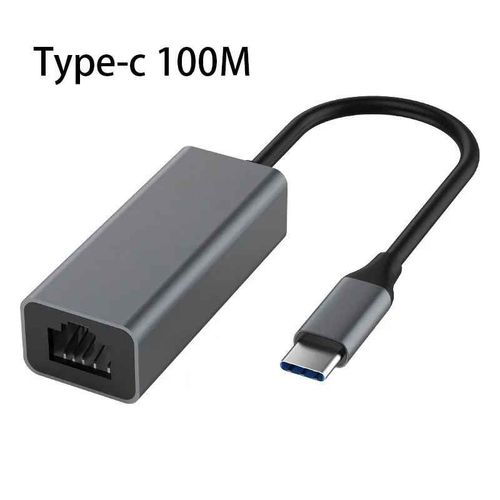 Adaptateur Ethernet USB Type C vers RJ45,carte rseau,cble Internet LAN 100/1000Mbps,MacPle,PC Windows XP 7,8,10 - Type TYPE-C 100M