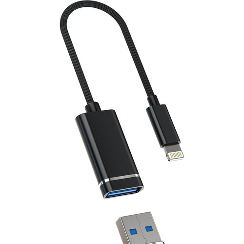Adaptateur Lightning USB pour Apple iPhone 14 iPad Air Pro Cble OTG Transfert de Donnes Mmoire Camra Lecteur Carte Carte Camra Extrieure Cl Clavier Souris Accessoires L-HJBW