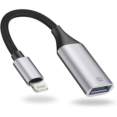 Adaptateur Lightning vers USB [certifi Apple MFi] Adaptateur de camra pour iPhone, iOS OTG Adaptateur de cble Prend en Charge Le Lecteur Flash, et de Carte, Souris, Clavier
