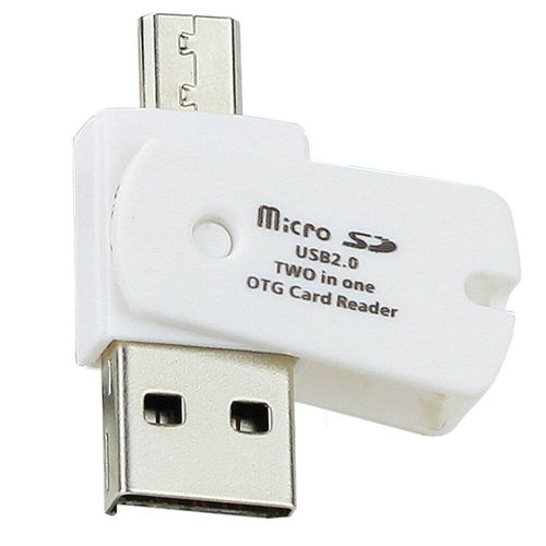 Adaptateur Micro USB  OTG, lecteur de carte Micro USB  USB 2.0, adaptateur pour tlphone Android, lecteur de carte OTG deux en un