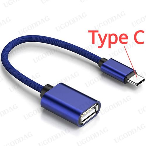 Adaptateur Micro USB C vers USB,cble OTG,type C mle vers USB 3.0 2.0 femelle,MacPlePro,Samsung,15cm - Type Blue Type C Plug-About 15cm