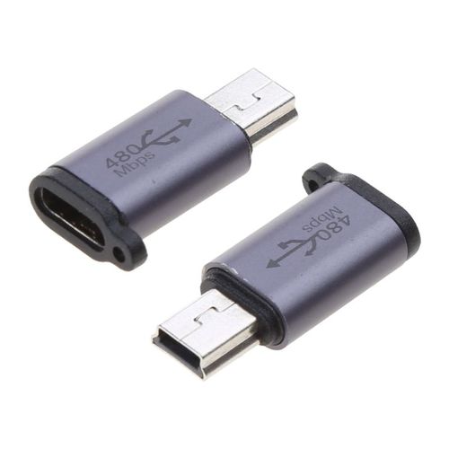 Adaptateur Micro USB Mini USB type-c,convertisseur mle femelle,synchronisation des donnes, - Type Type C to Mini USB