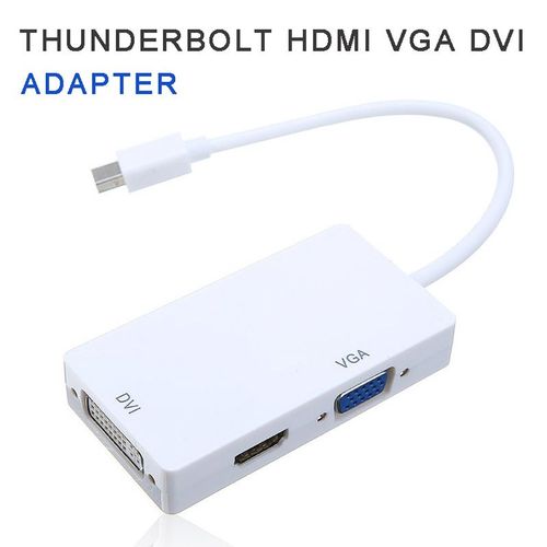 Adaptateur Mini Display Port DP Thunderbolt mle vers HDMI/VGA/DVI femelle pour MacBook Pro Mac Air