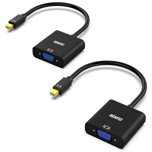 Adaptateur Mini Displayport Vers Vga, Mini Dp Vers Vga (Compatible Thunderbolt) Adaptateur Mle Vers Femelle Compatible Pour Pc Thinkpad Surfacepro[YIN4183547]