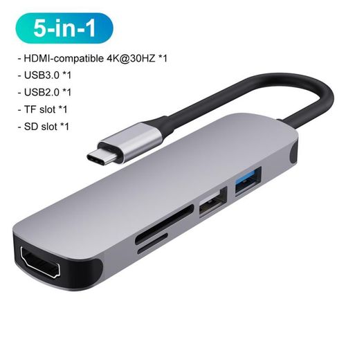 Adaptateur Multi Splitter Pd 6 En 1,Haute Vitesse,Pc Airies Kang,Usb 3.0,Macbook 13/15 Air,Airies Type-C,60w,5gpbs - Type Style B