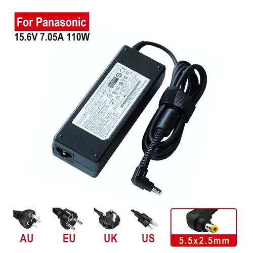 Adaptateur secteur 15.6V 7.05A 110W 5.5x2.5mm pour Panasonic ToughPleCF-31 CF-52 CF-53 chargeur spcial pour ordinateur portable Super Touch EU plug