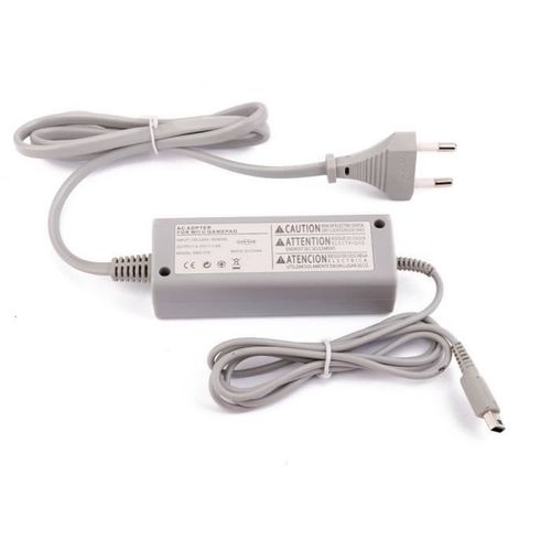 Adaptateur Secteur Chargeur Cble Pour Nintendo Wii U Gamepad (Gris) Bes4664