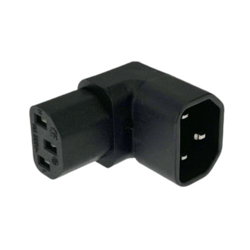 Adaptateur Secteur Iec 320 C14  C13,Angle Gauche Droit,Iec 3 Ples,Iec 320,3 Broches Mle  Femelle,Extension De 90 Degrs Vers Le Bas,Convertisseur Ac - Type Type 3 #A