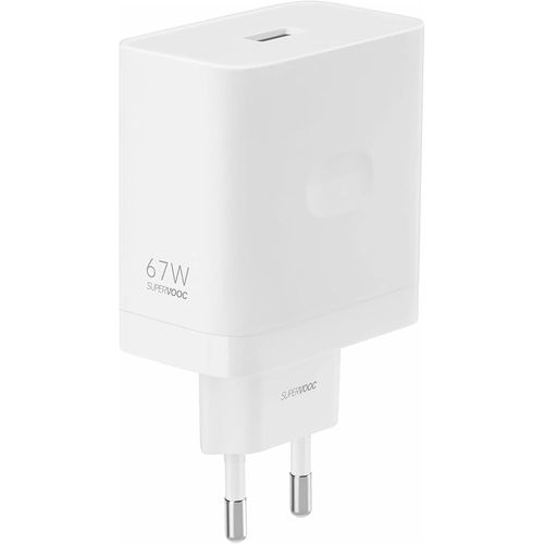 Adaptateur Secteur Supervooc 67 W Pour 12 Pro+, 12+, 14 Pro, 12x 5g, 12 5g, C75, C65, C67, C53, Note 60, Note 50, Port Usb Type-A, Sans Cble, Blanc