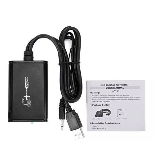 Adaptateur USB 2.0 vers HDMI + audio, convertisseur video HD 1080p pour Windows XP