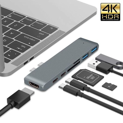 Adaptateur USB 3.1 type-c vers HDMI 4K Thunderbolt 3, Hub avec lecteur TF SD, PD pour MacBook Pro Air 3.0 M1