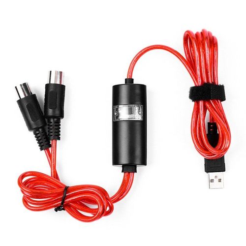 Adaptateur USB  2, convertisseur de cble d'interface MIDI pour PC, clavier de musique, adaptateur Synth, Windows et Mac iOS, 2 mtres