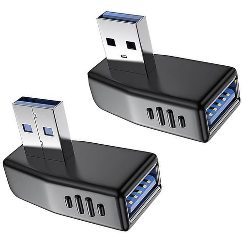 Adaptateur USB  USB Angle (2Pcs), 3.0 USB A Male to Female USB 3.0 OTG 5Gbps Steering USB Adapter (Left Bend, Right Bend)