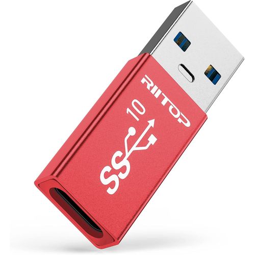 Adaptateur USB a vers USB C 10 Gbps, USB C Femelle vers USB a mle convertisseur Double Face 10 Gbps