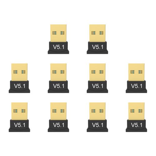 Adaptateur USB Bluetooth 5.3/5.1,dongle sans fil,support pour ordinateur portable,Windows 11/10/8.1,transmetteurs audio,1  10 pices - Type 10 Pcs 5.1