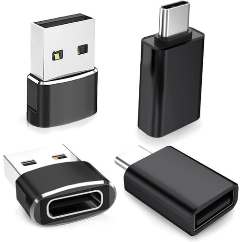 Adaptateur USB C 4 Pack,Type C Femelle vers USB A Mle Chargeur Cble & Thunderbolt 4 OTG Convertisseur pour MacBook,iPhone 16 15 14 13 12 Plus Pro Max Mini,Samsung Galaxy S24 S23 S22 A53