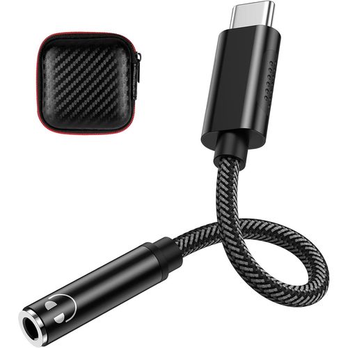 Adaptateur Usb C Jack 3,5Mm,Adaptateur Jack Usb Type C Audio Compatible Avec Samsung Galaxy S22/S21+ Ultra S20 Fe Note 20 Ultra Oneplus 8T 9 Pro Hua Wei P40/30 Pro Oppo Find X5Pro [YIN4184101]