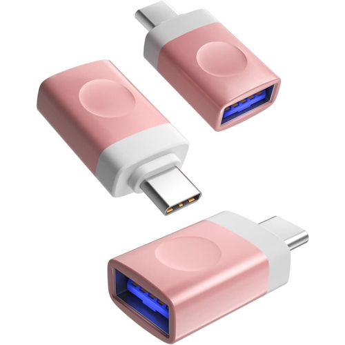 Adaptateur USB C Mle vers USB 3.0 Femelle 3-Pack,Convertisseur Thunderbolt 3 Type C OTG pour iMac,iPad Air 4 5,iPhone 16 15 Pro,Galaxy A54,A53,A52,A13,A32 A33,A43,A72 A73,Z Flip Fold 4 5