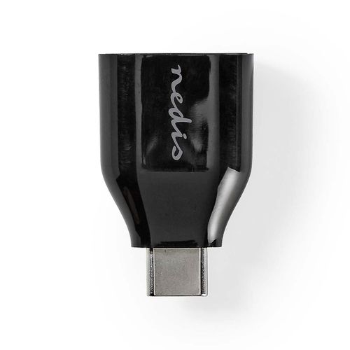 Adaptateur USB-C | USB 3.2 de 1re gnration | USB-C mle | USB-A Femelle | 5 Gbit/s | Rond | Plaqu nickel | Noir |