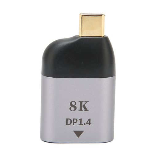 Adaptateur USB C vers DisplayPort 8Kat60HZ USB C vers DP1.4 convertisseur mâle vers femelle pour périphériques de sortie vidéo USB C