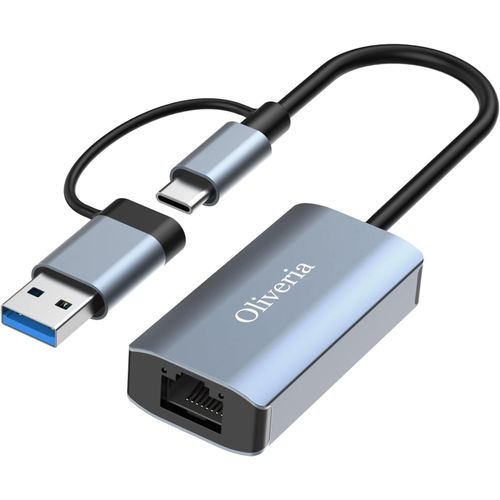Adaptateur USB C vers Ethernet, USB 3.0 vers RJ45 Gigabit Ethernet LAN 1000 Mbps Adaptateur rseau Ethernet vers USB Type-C 10/100/1000 Mbps Adaptateur rseau pour Windows XP/MacBook/Linux/V.[V227]